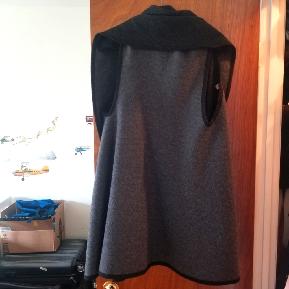 Wool vest poncho sweater